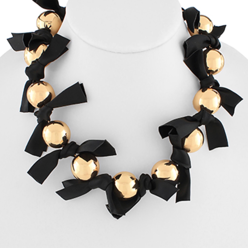 Ribbon Bow Ccb Ball Necklace 81$